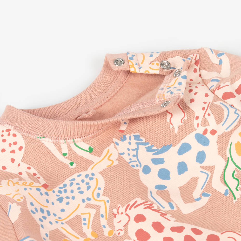 Stella McCartney Kids-Girls Cotton Horse Print Set | Childrensalon Outlet