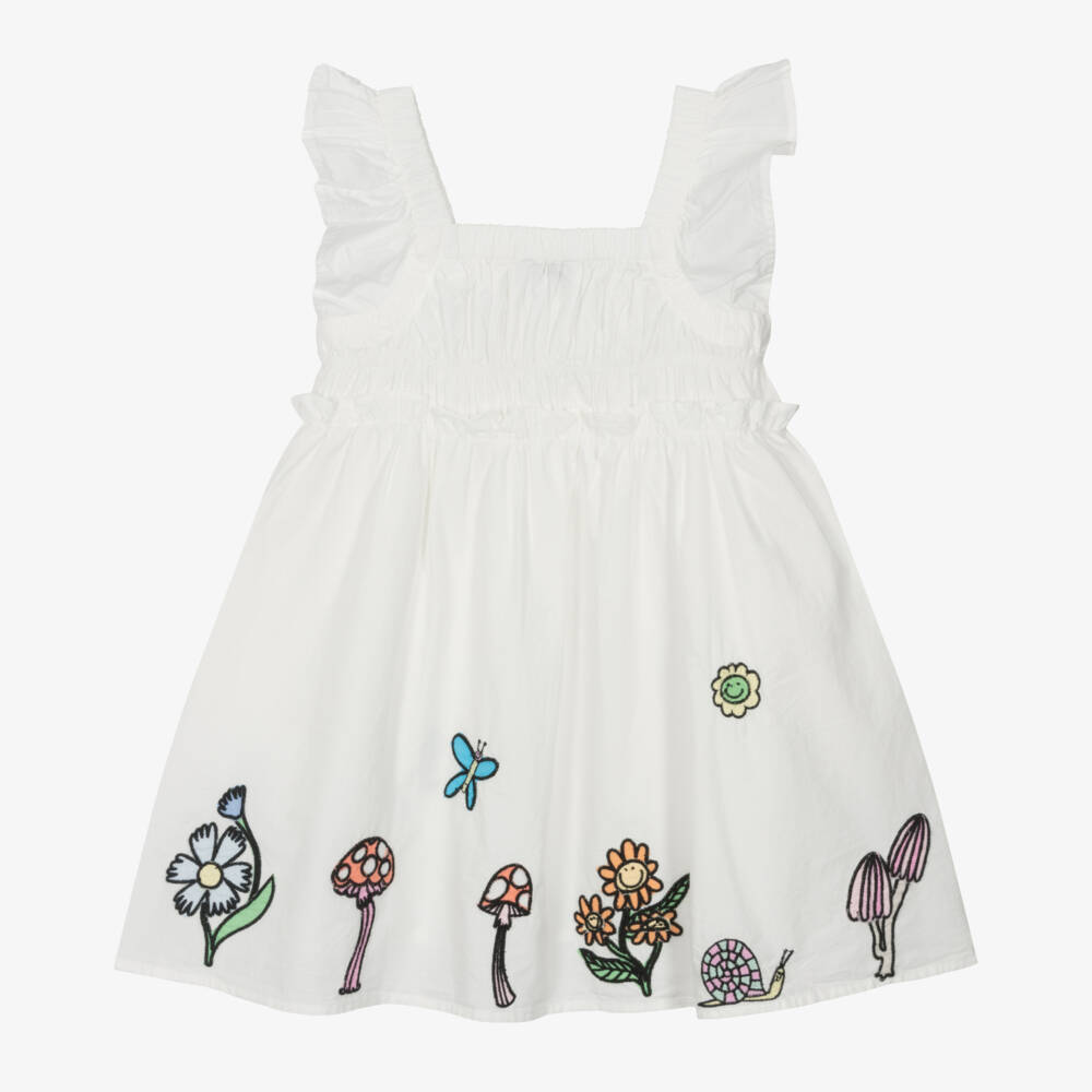 Stella McCartney Kids-Girls Cotton Ivory Fairy Dress | Childrensalon Outlet