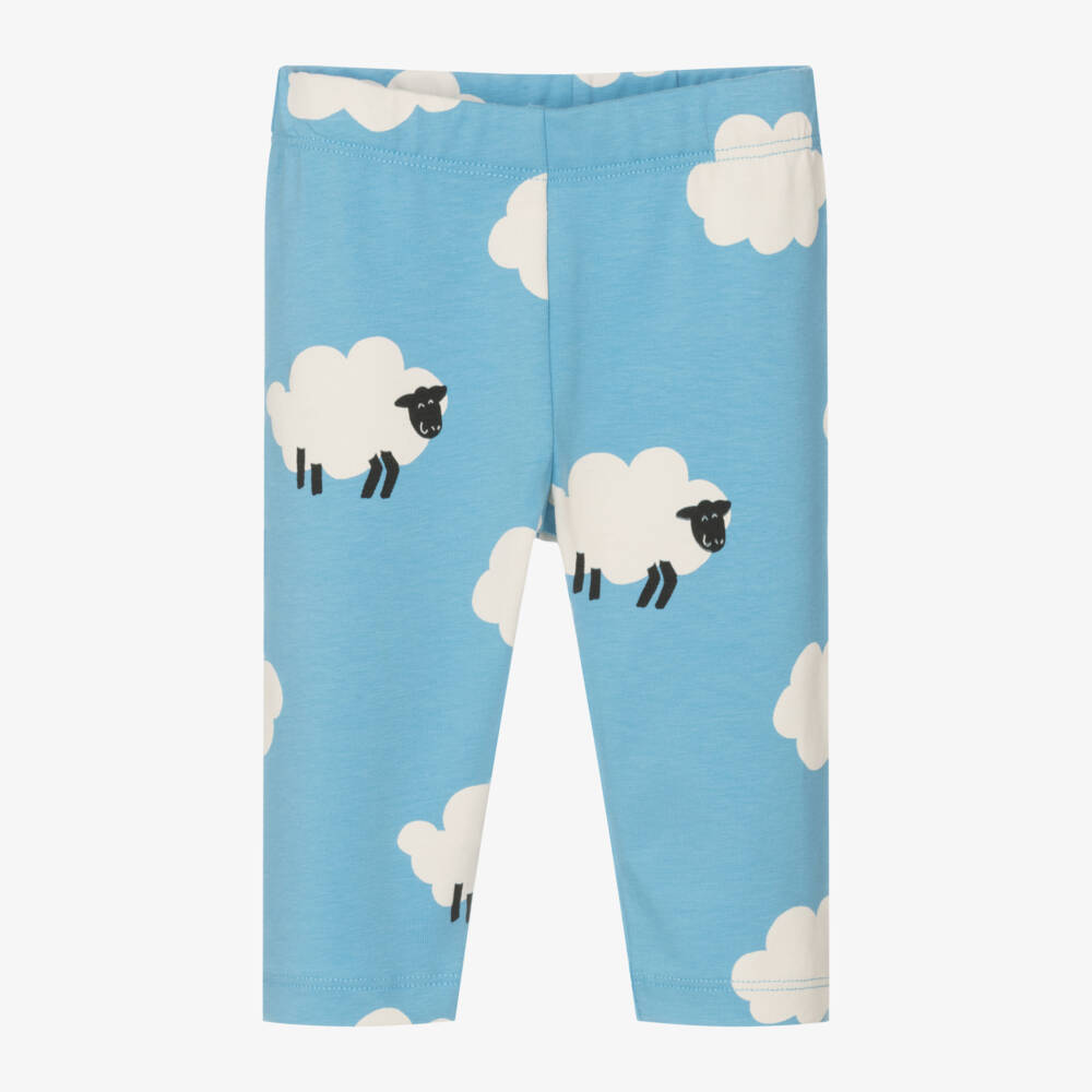 Stella McCartney Kids-Girls Cotton Leggings in Blue | Childrensalon Outlet