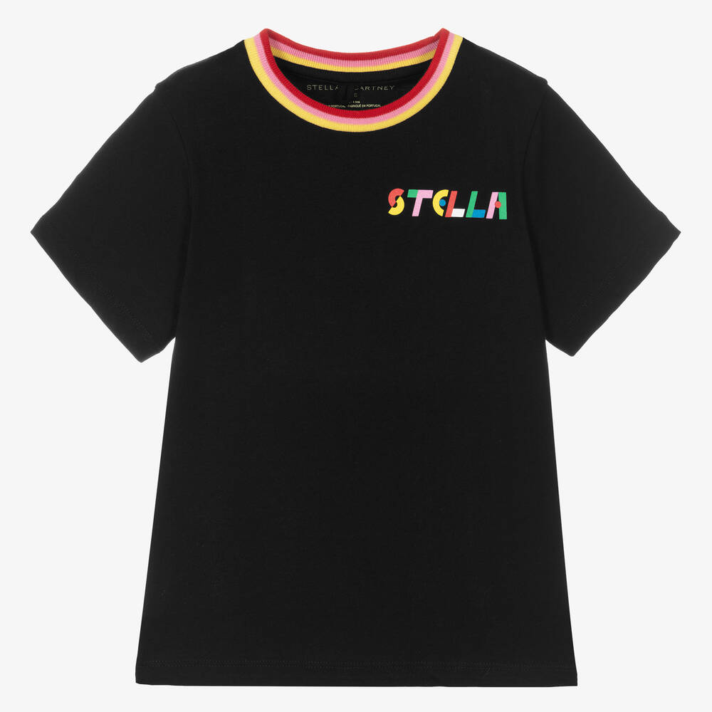 Stella McCartney Kids - Girls Cotton Logo T-Shirt | Childrensalon