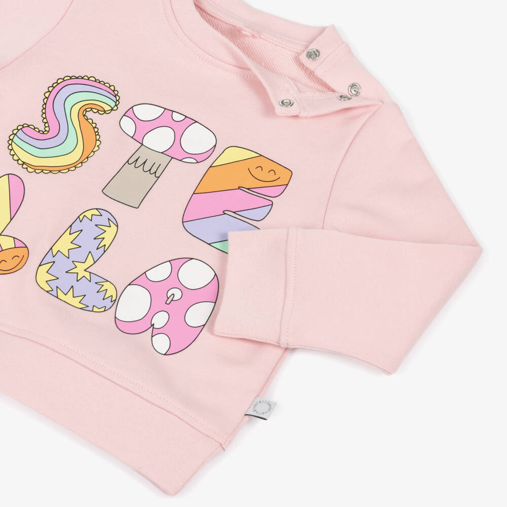Stella McCartney Kids-Girls Cotton Pink Fairy Sweatshirt | Childrensalon Outlet