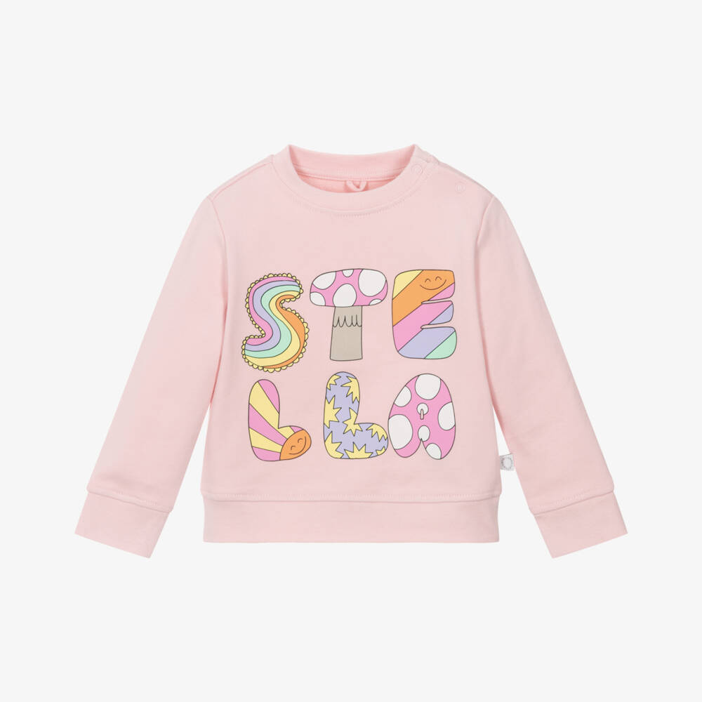 Stella McCartney Kids-Girls Cotton Pink Fairy Sweatshirt | Childrensalon Outlet
