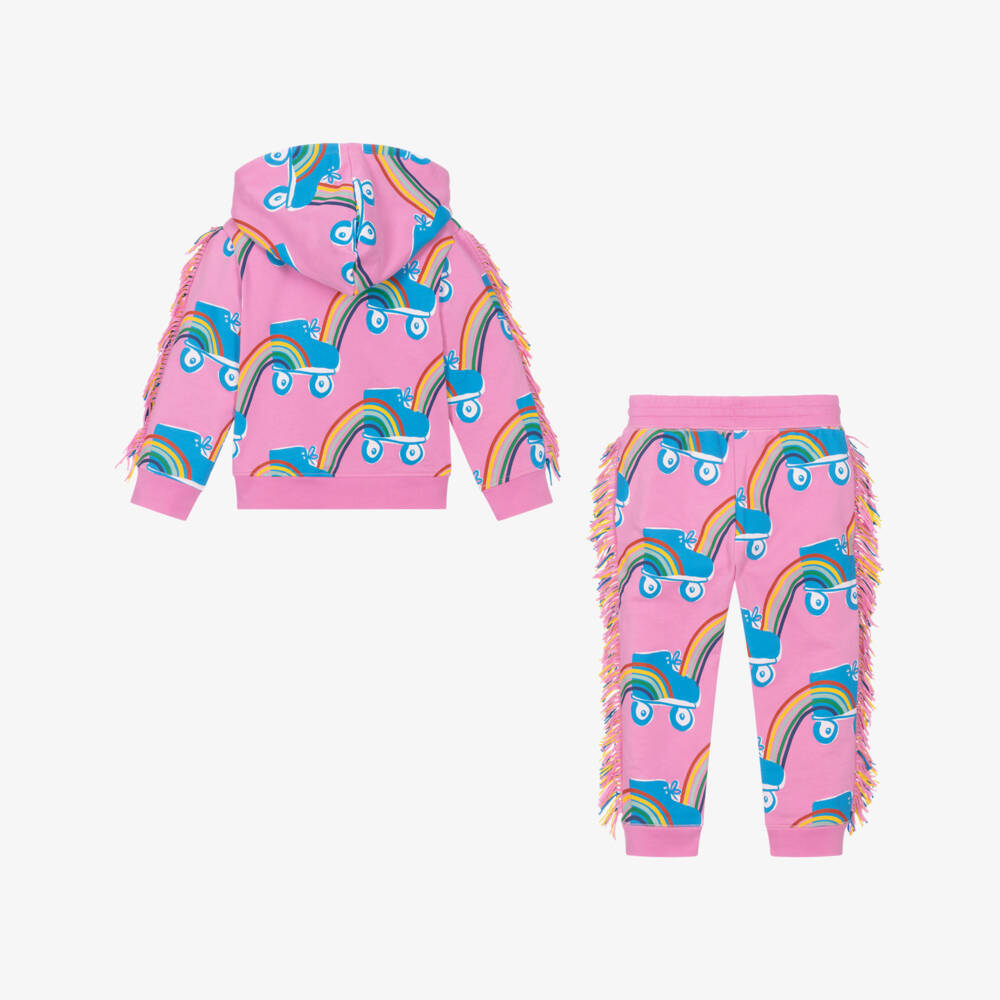 Stella McCartney Kids-Girls Cotton Pink Skating Tracksuit | Childrensalon Outlet
