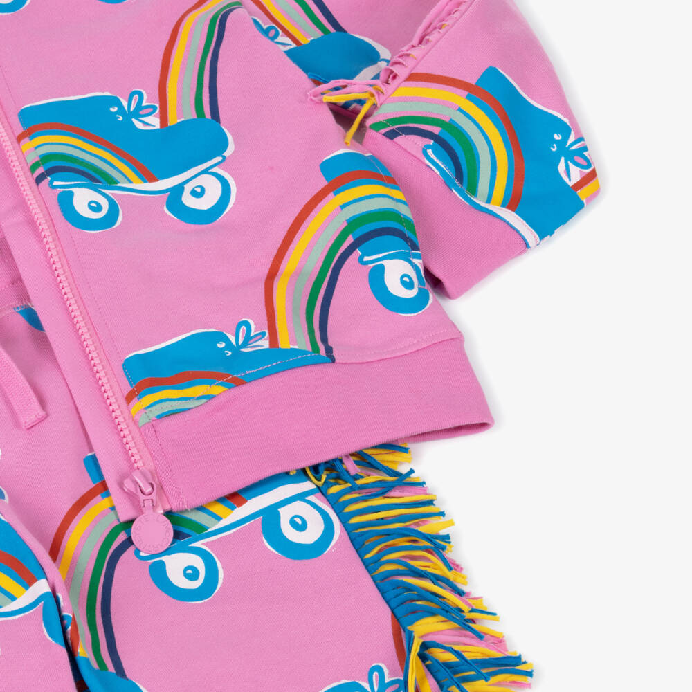 Stella McCartney Kids-Girls Cotton Pink Skating Tracksuit | Childrensalon Outlet