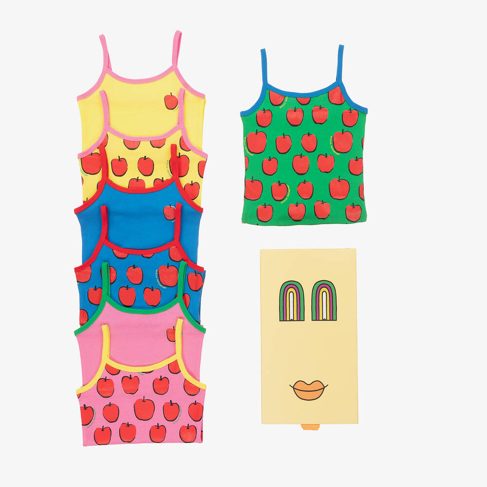 Stella McCartney Kids - Girls Cotton Vests (7 Pack) | Childrensalon