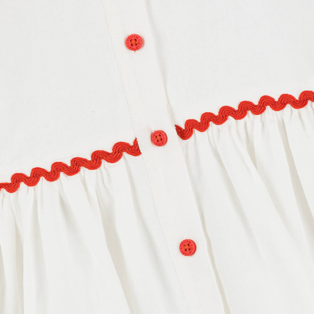 Stella McCartney Kids-Girls Cream Berry Adorned Frock | Childrensalon Outlet