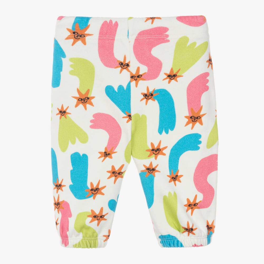 Stella McCartney Kids-Girls Cream Organic Cotton Star Trousers | Childrensalon Outlet