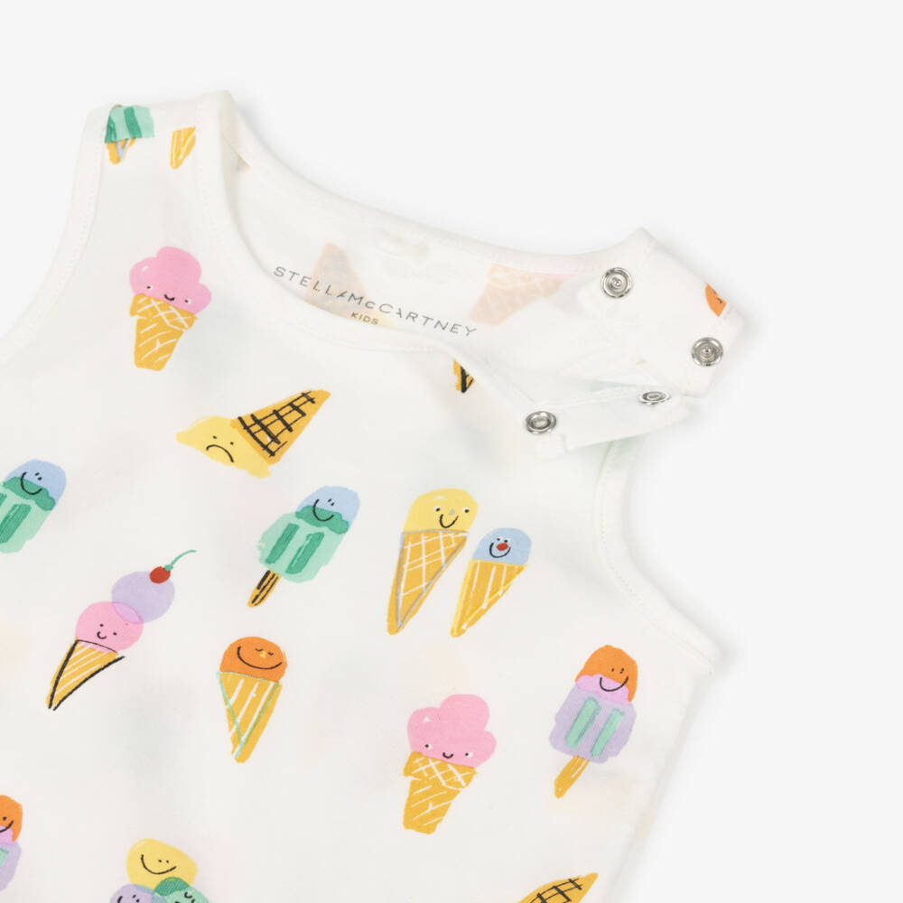 Stella McCartney Kids-Платье Кремовое Удовольствие для девочек | Childrensalon Outlet