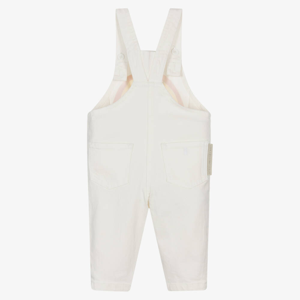 Stella McCartney Kids-Girls Creamy Denim with Rainbow Detail | Childrensalon Outlet