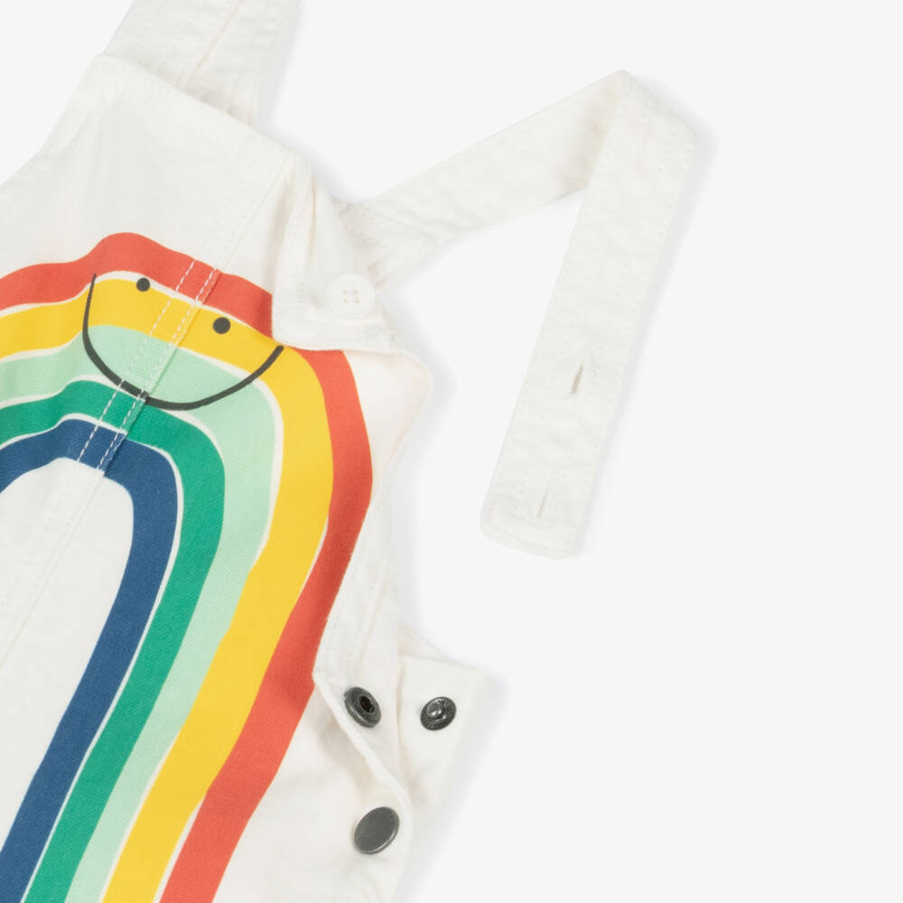 Stella McCartney Kids-Girls Creamy Denim with Rainbow Detail | Childrensalon Outlet