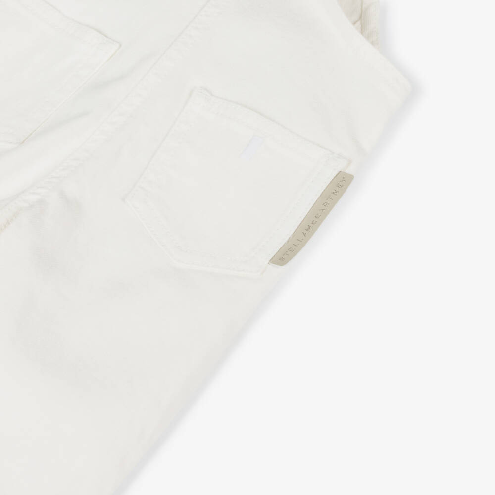 Stella McCartney Kids-Girls Creamy Denim with Rainbow Detail | Childrensalon Outlet