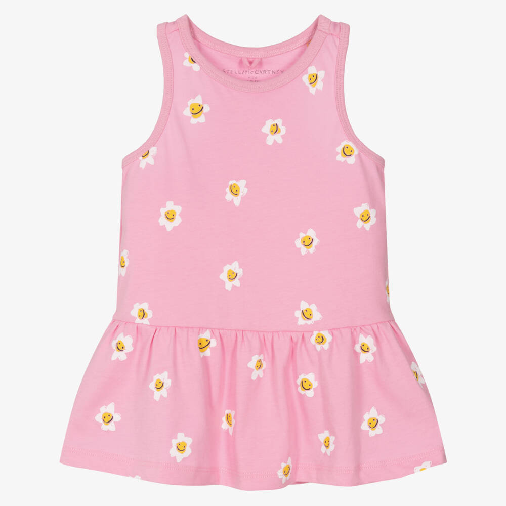 Stella McCartney Kids-فستان قطن فاخر للبنات بنقشة الأزهار | Childrensalon Outlet