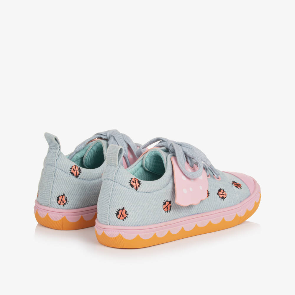 Stella McCartney Kids-Girls Denim Blue Ladybug Sneakers | Childrensalon Outlet
