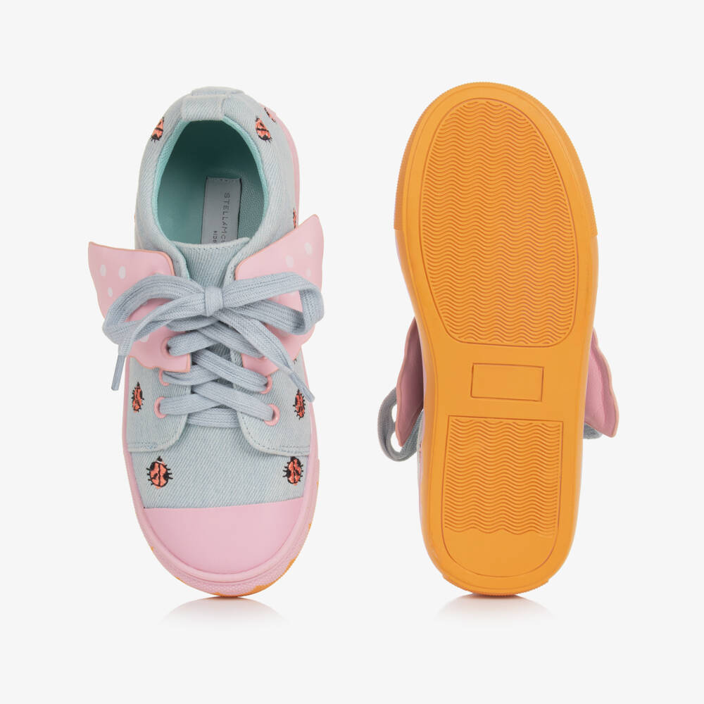 Stella McCartney Kids-Girls Denim Blue Ladybug Sneakers | Childrensalon Outlet