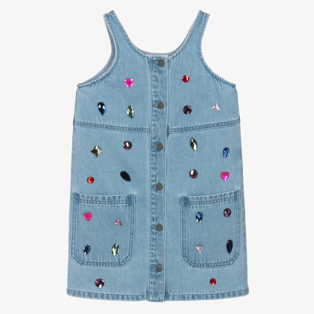 Stella McCartney Kids-Джинсовое платье с украшениями для девочек | Childrensalon Outlet