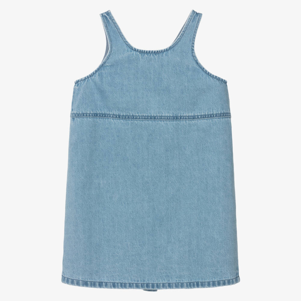 Stella McCartney Kids-Girls Denim Dress with Jewel Accents | Childrensalon Outlet