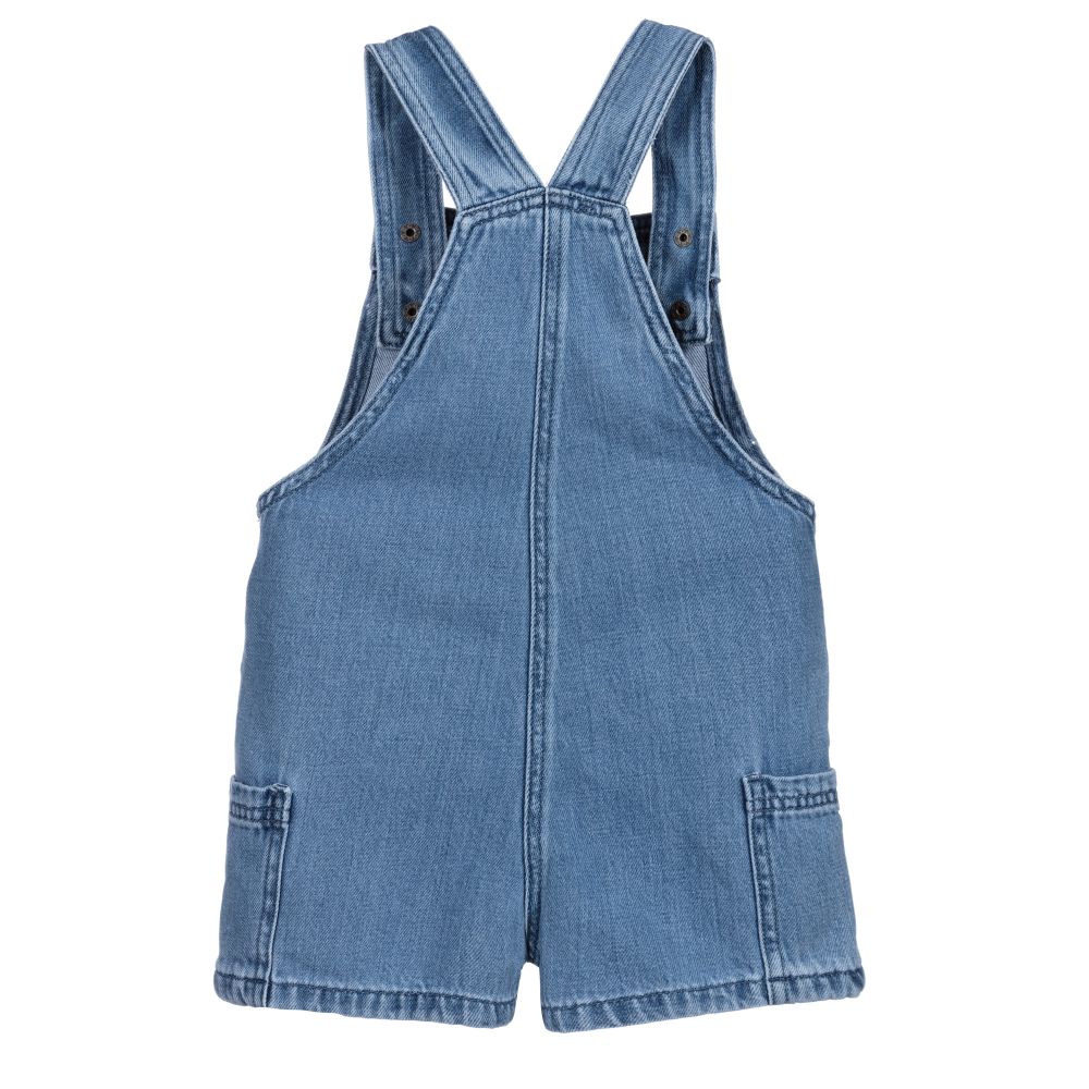 Stella McCartney Kids-Girls Denim Dungaree Shorts | Childrensalon Outlet