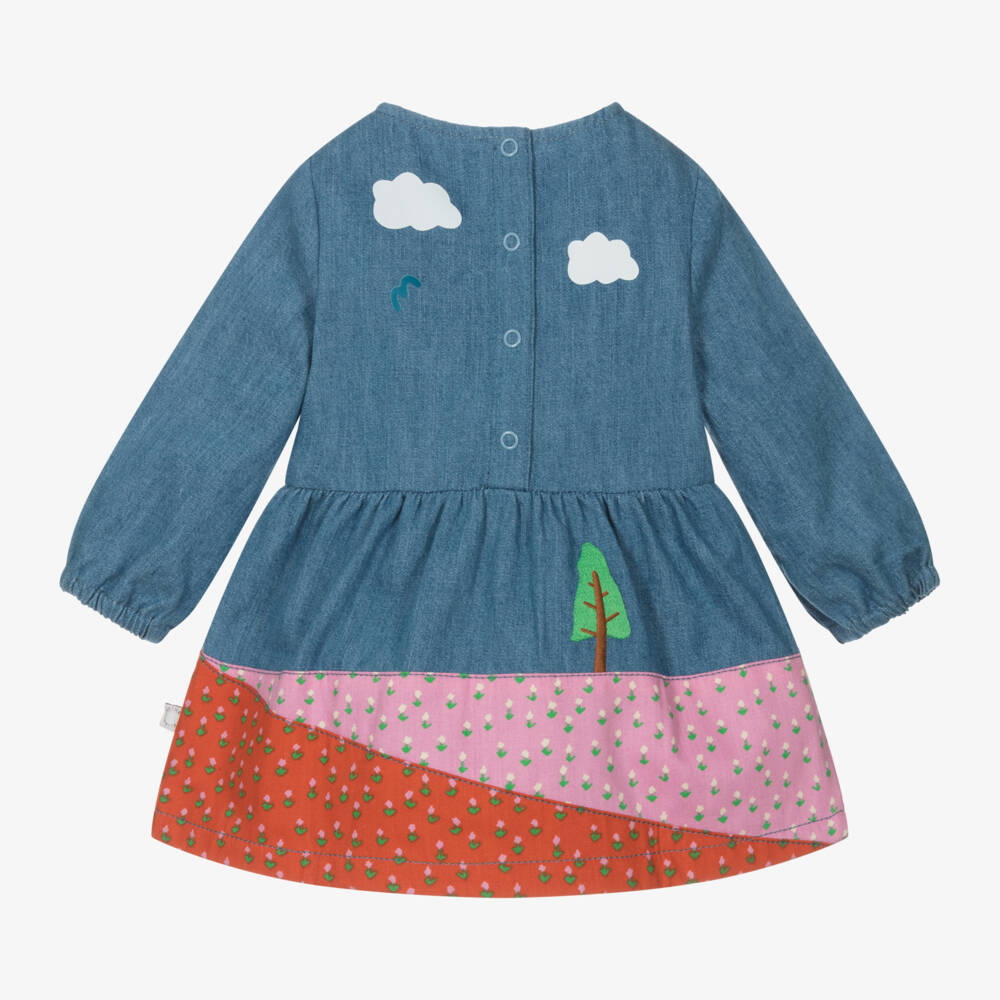 Stella McCartney Kids-فستان دنيم لون أزرق | Childrensalon Outlet