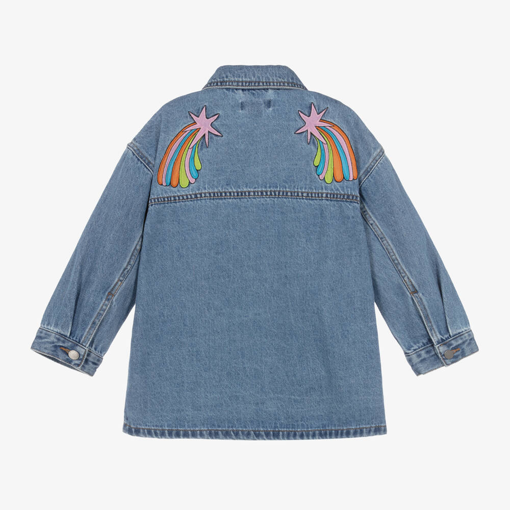 Stella McCartney Kids-Girls Denim Jacket with Embroidery | Childrensalon Outlet