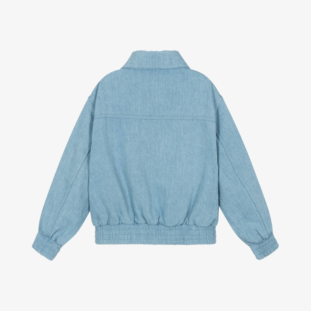 Stella McCartney Kids-Джинсовая куртка с блестящими камнями для девочек | Childrensalon Outlet