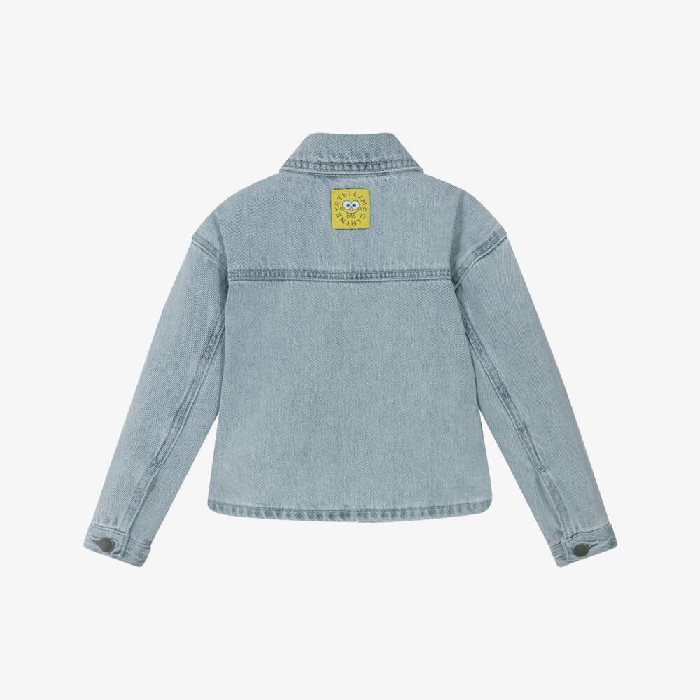 Stella McCartney Kids-Girls Denim Jacket with SpongeBob Charm | Childrensalon Outlet