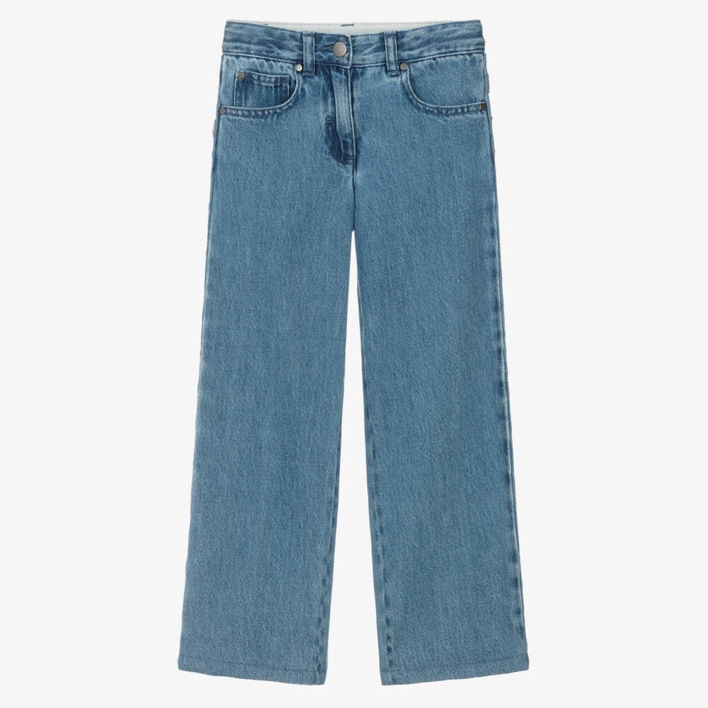 Stella McCartney Kids-Джинсы классического синего цвета для девочек | Childrensalon Outlet
