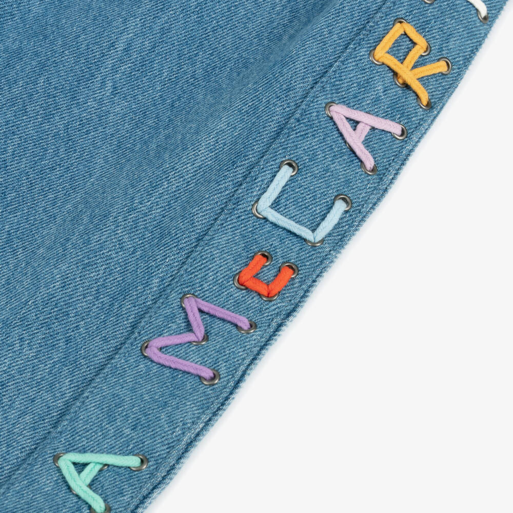 Stella McCartney Kids-Girls Denim Trousers in Classic Blue | Childrensalon Outlet