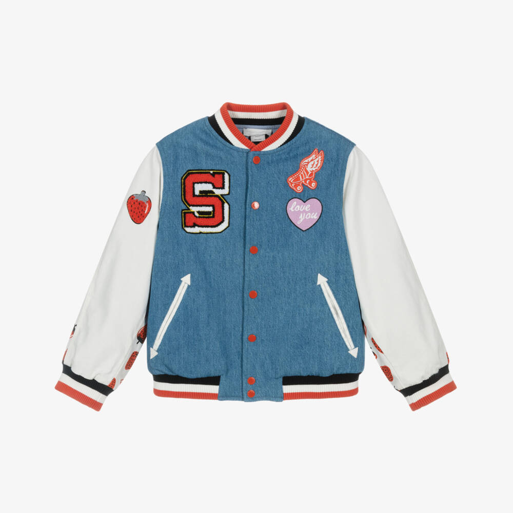 Stella McCartney Kids-Джинсовая куртка с нашивками для девочек | Childrensalon Outlet