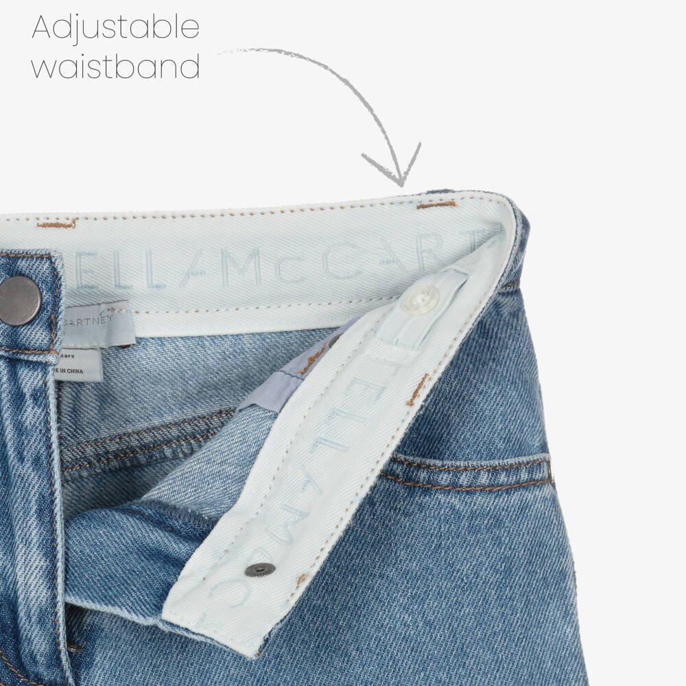 Stella McCartney Kids-Girls Denim Wide-Leg Trousers | Childrensalon Outlet