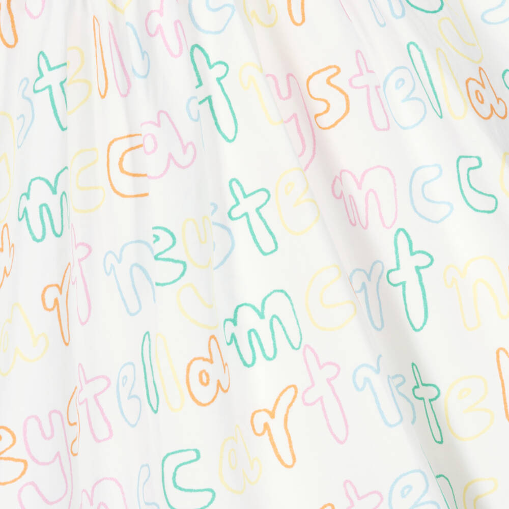 Stella McCartney Kids-Girls Elegant Ivory Poplin Frock | Childrensalon Outlet