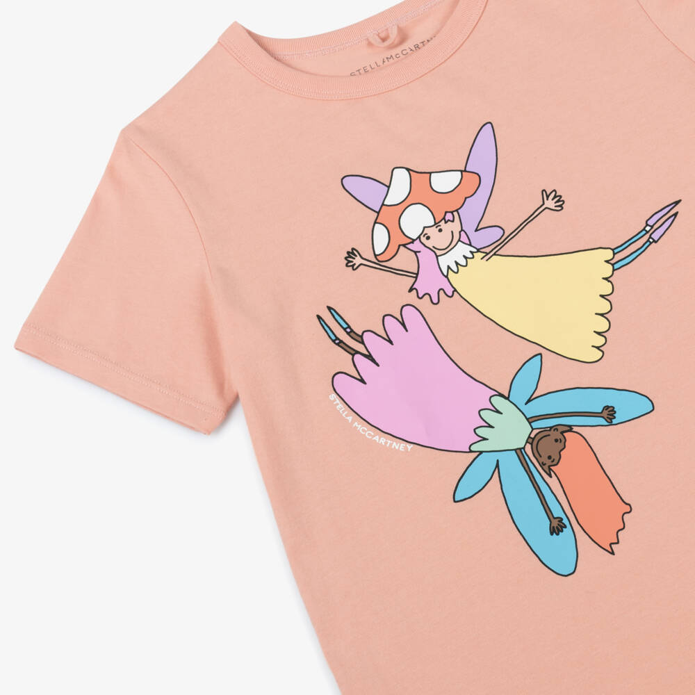 Stella McCartney Kids-Футболка волшебная розовая для девочек | Childrensalon Outlet