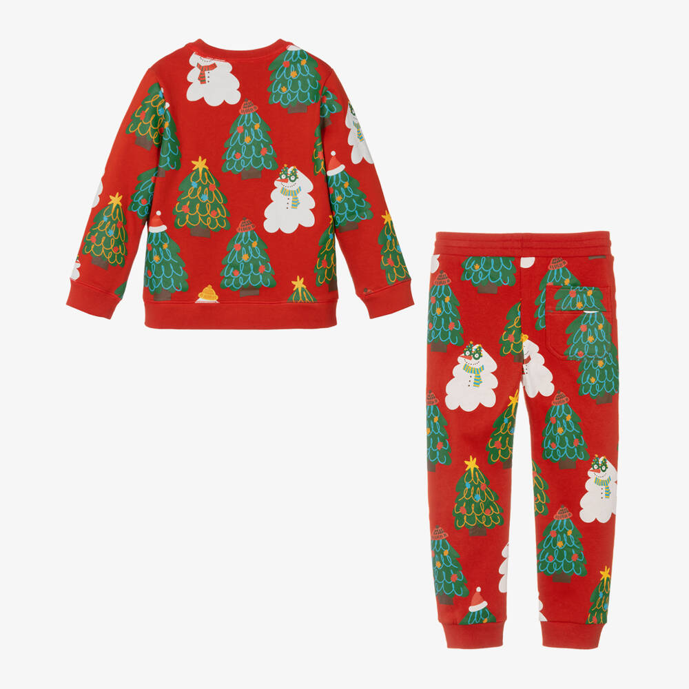 Stella McCartney Kids-Girls Festive Red Print Tracksuit | Childrensalon Outlet