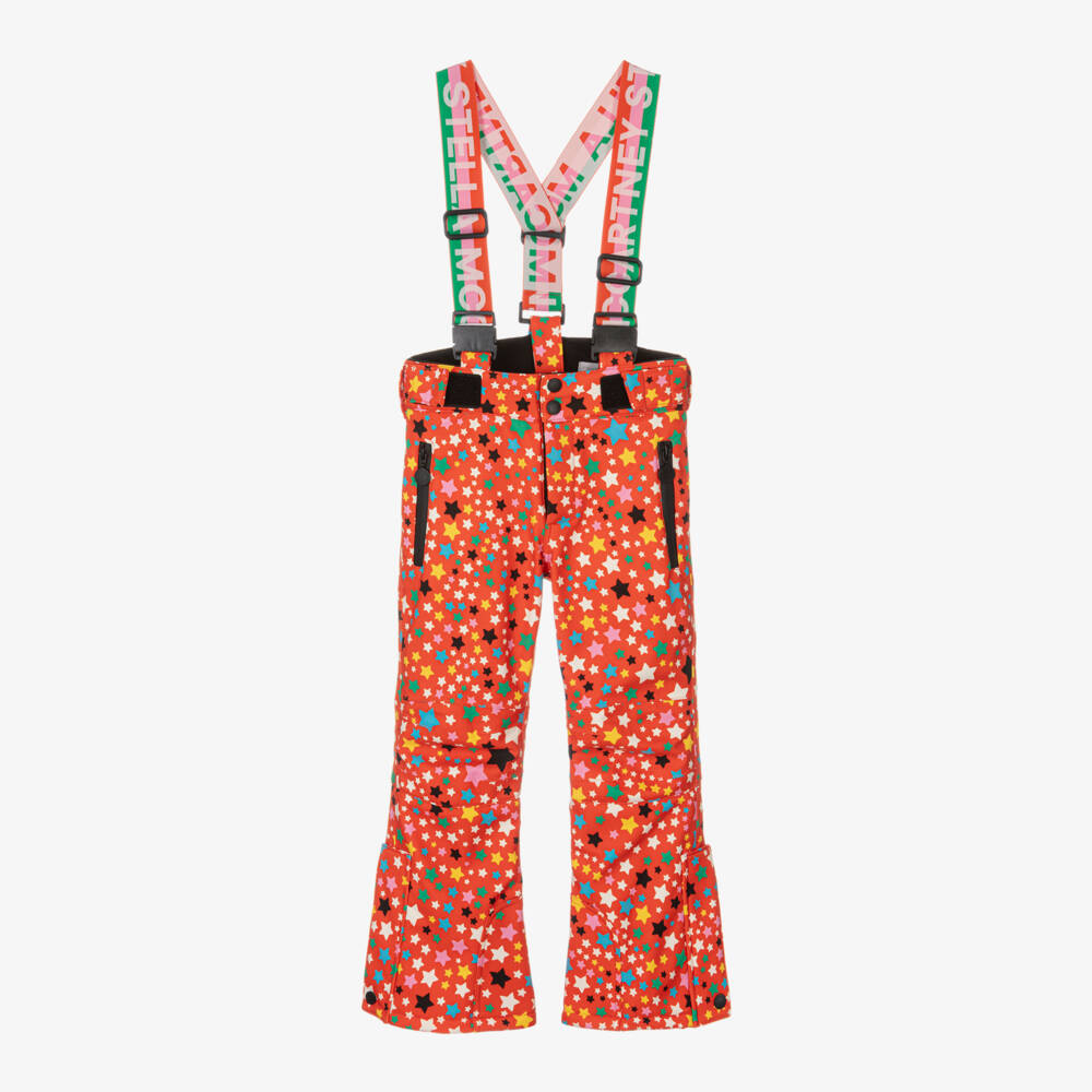 Stella McCartney Kids Ski Wear Capsule-Girls Flame Red Ski Pants | Childrensalon Outlet