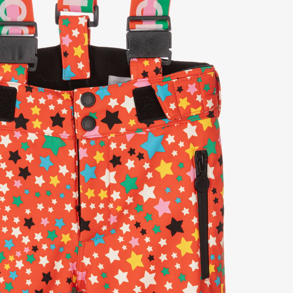 Stella McCartney Kids Ski Wear Capsule-Girls Flame Red Ski Pants | Childrensalon Outlet