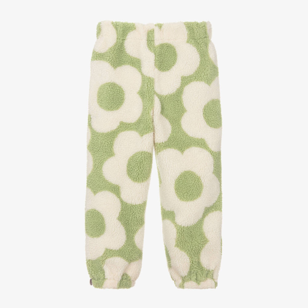 Stella McCartney Kids-بنطلون رياضي فليس شيربا لون أخضر للبنات | Childrensalon Outlet