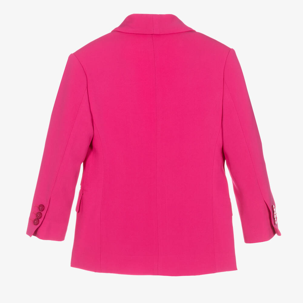 Stella McCartney Kids Girls Fuchsia Pink Viscose Blazer