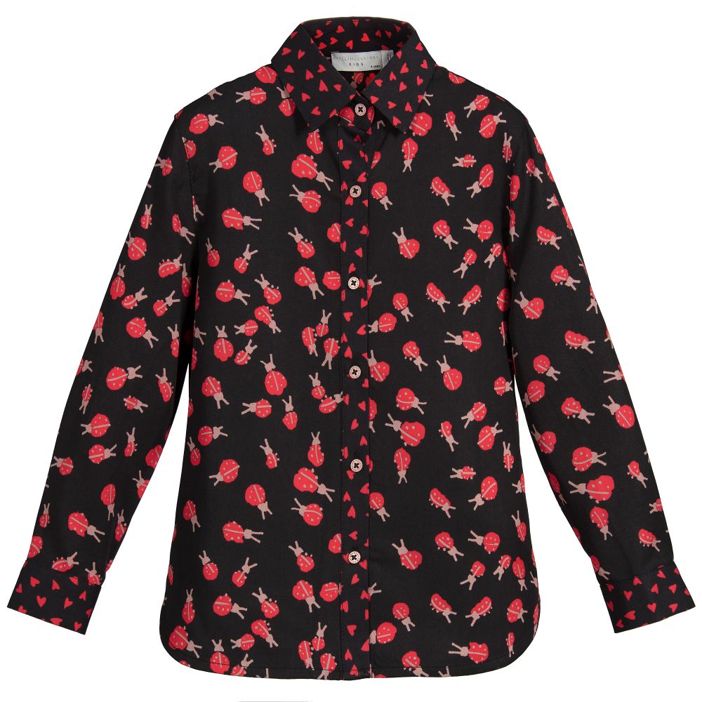 Stella McCartney Kids - Girls GERANIUM Ladybug Shirt  | Childrensalon