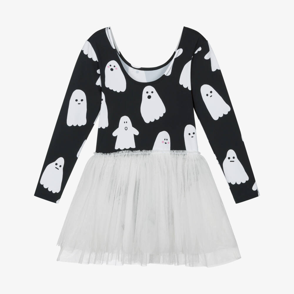 Stella McCartney Kids-Girls Ghost Motif Tulle Dress | Childrensalon Outlet