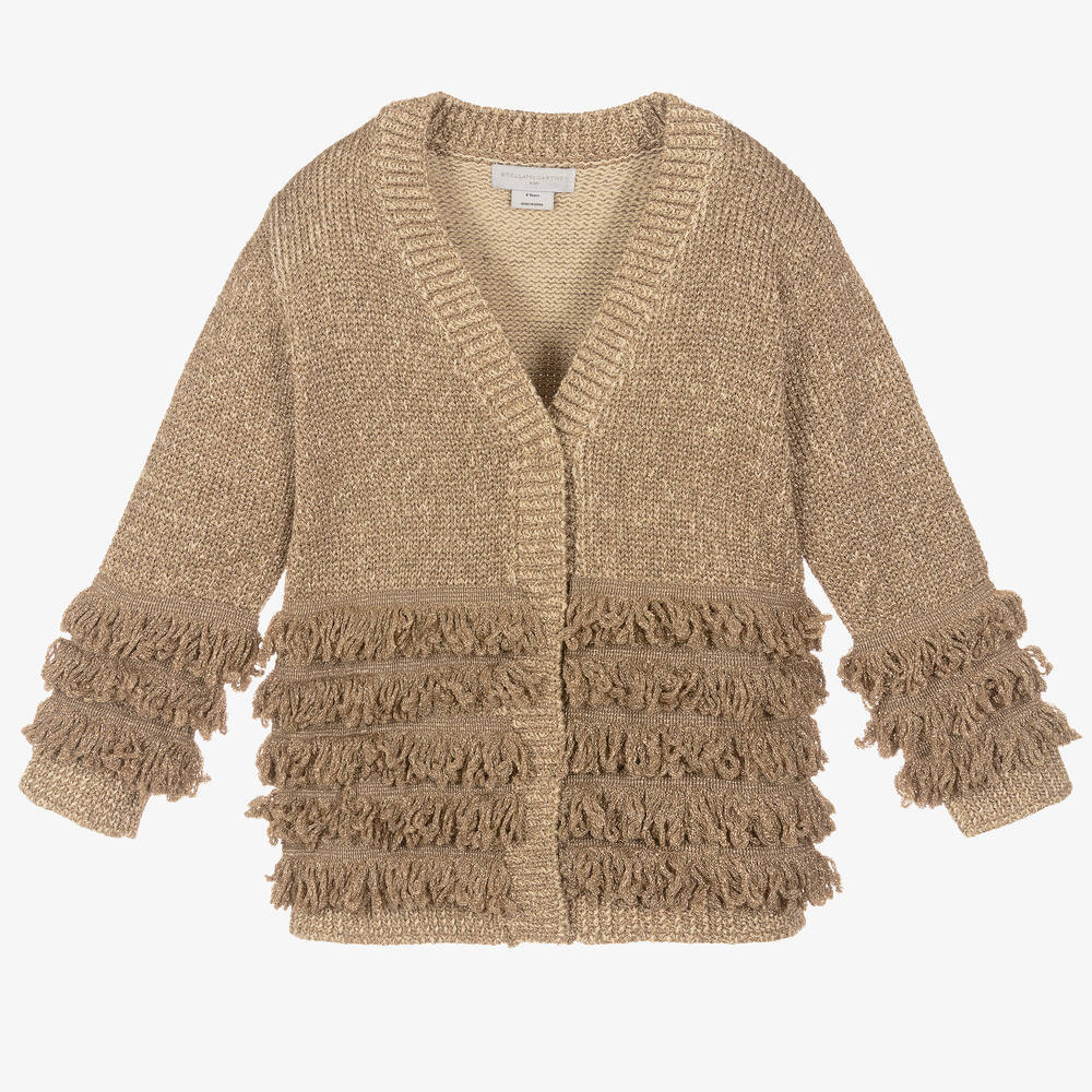 Stella McCartney Kids - Goldene Strickjacke für Mädchen | Childrensalon