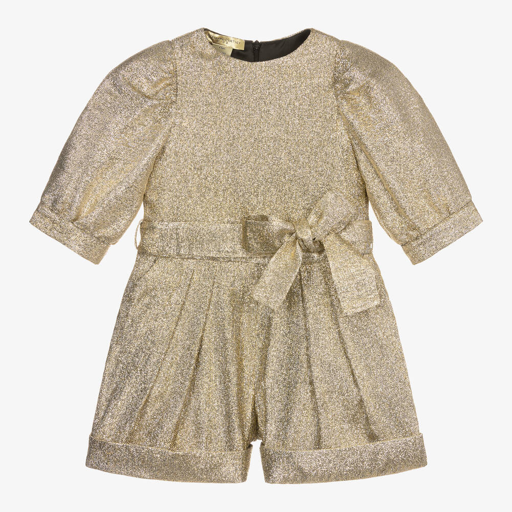 Stella McCartney Kids - Goldener Playsuit für Mädchen | Childrensalon