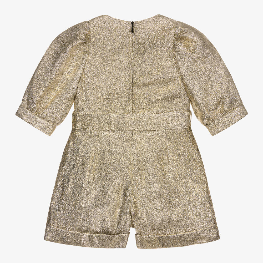 Stella McCartney Kids Girls Gold Playsuit Childrensalon Outlet