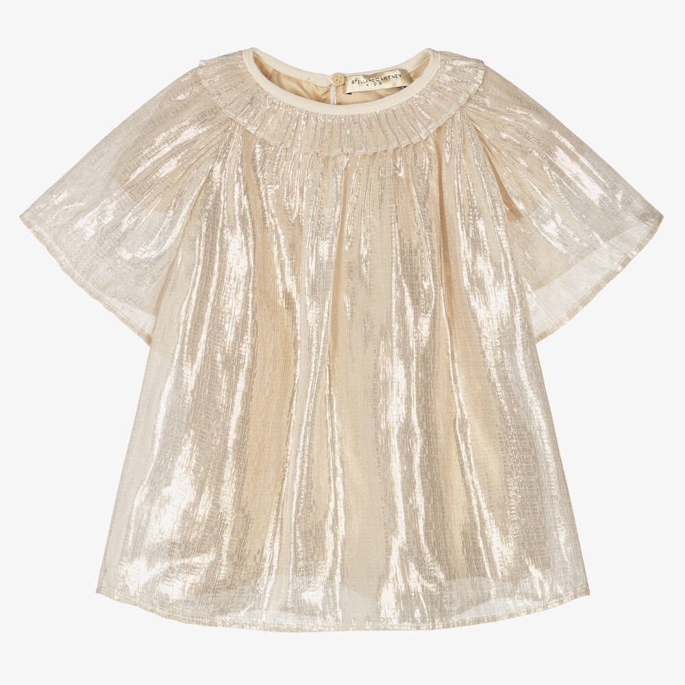 Stella McCartney Kids - Robe dorée en soie Fille | Childrensalon