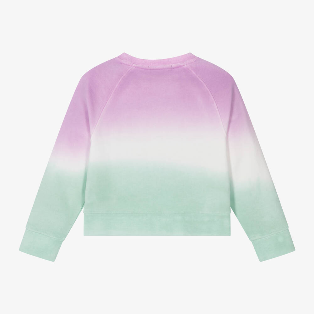 Stella McCartney Kids-Girls Green Cotton Ombré Sweatshirt | Childrensalon Outlet