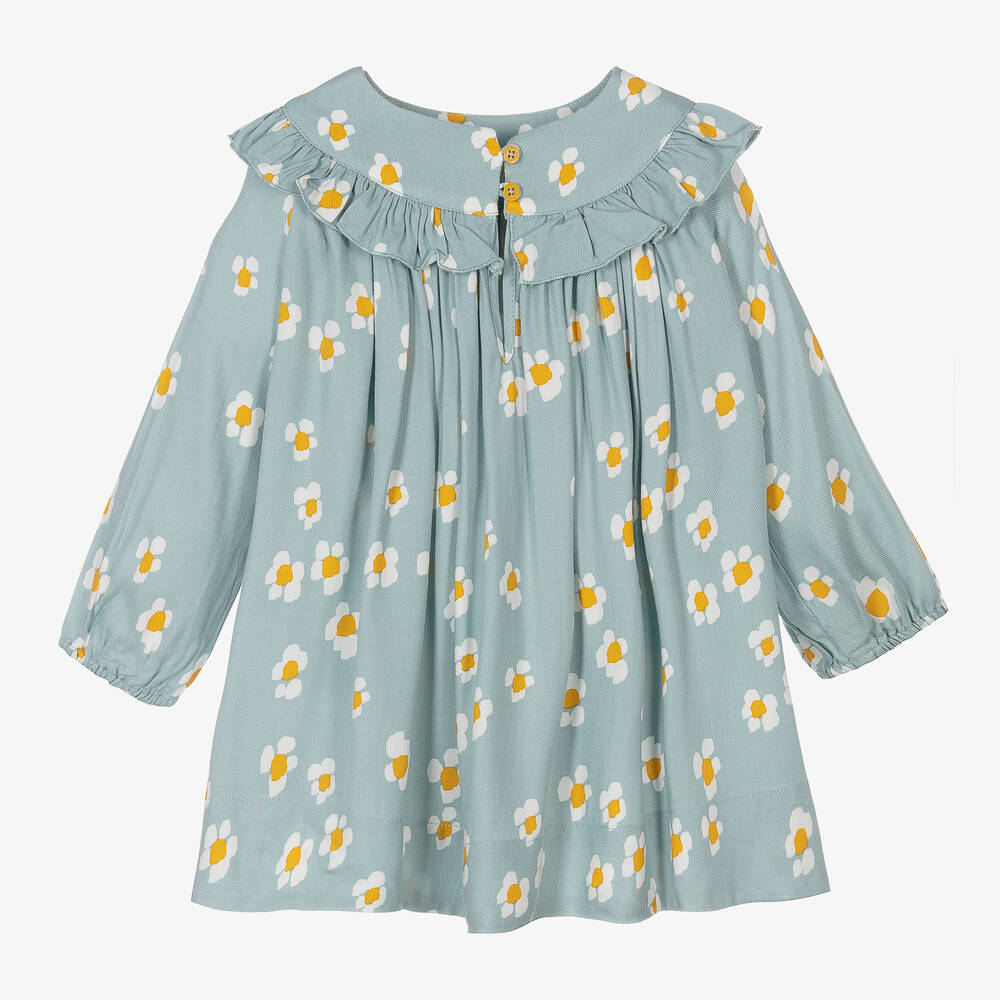 Stella McCartney Kids-Girls Green Daisy Print Dress | Childrensalon Outlet