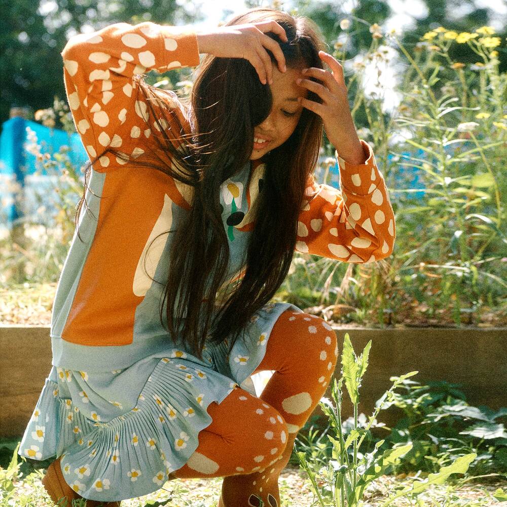 Stella McCartney Kids-Girls Green Daisy Print Skirt | Childrensalon Outlet