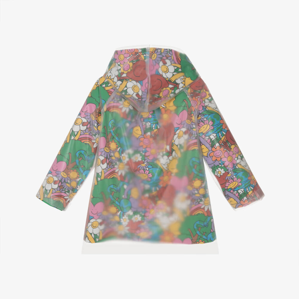 Stella McCartney Kids-Girls Green Floral Adventure Raincoat | Childrensalon Outlet