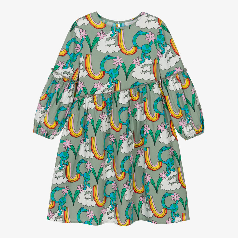 Stella McCartney Kids-فستان أخضر مزهر للبنات | Childrensalon Outlet