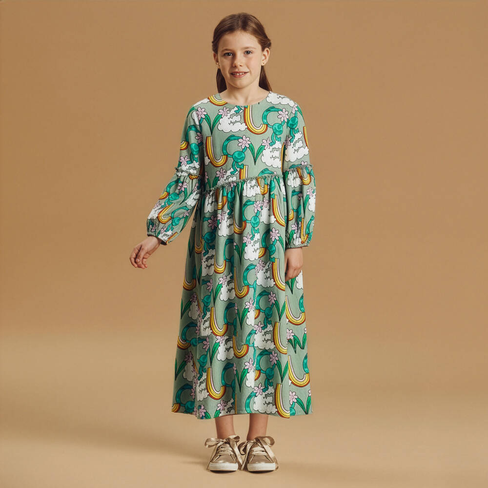 Stella McCartney Kids-فستان أخضر مزهر للبنات | Childrensalon Outlet