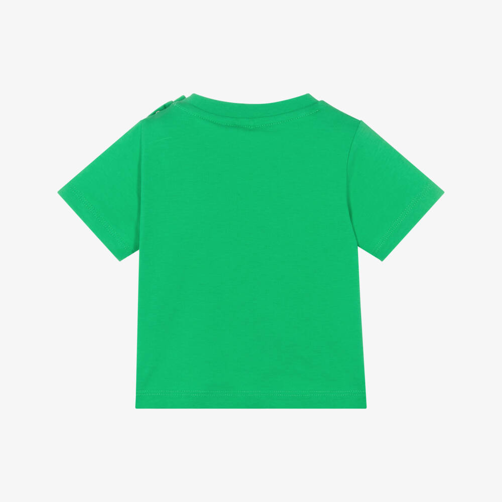 Stella McCartney Kids-Girls Green Heart Cotton Tee | Childrensalon Outlet