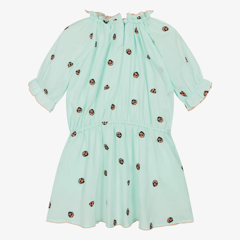 Stella McCartney Kids-Girls Green Organic Ladybird Frock | Childrensalon Outlet